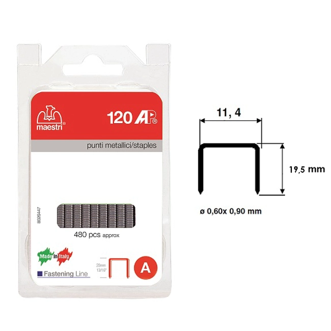 Vendita online Punti metallici Ro-Ma 120AP blister da 480 pezzi